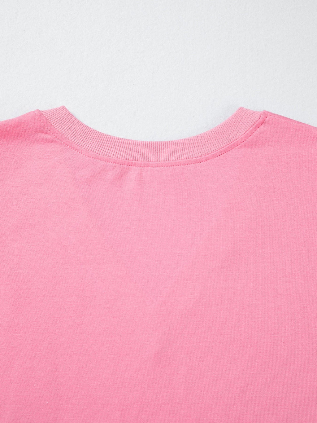 Solid Color V Neck Short Puff Sleeve Blouse
