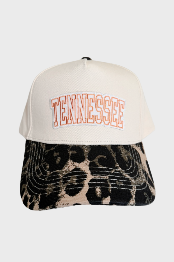 TENNESSEE // Embroidered Patch on Animal Camo Structured Cap