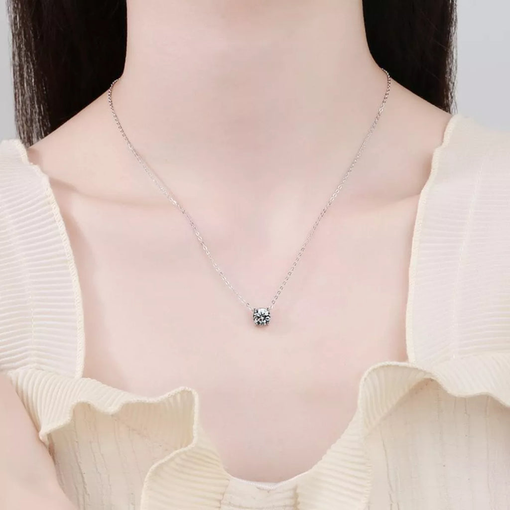 2 Carat Moissanite Pendant Necklace