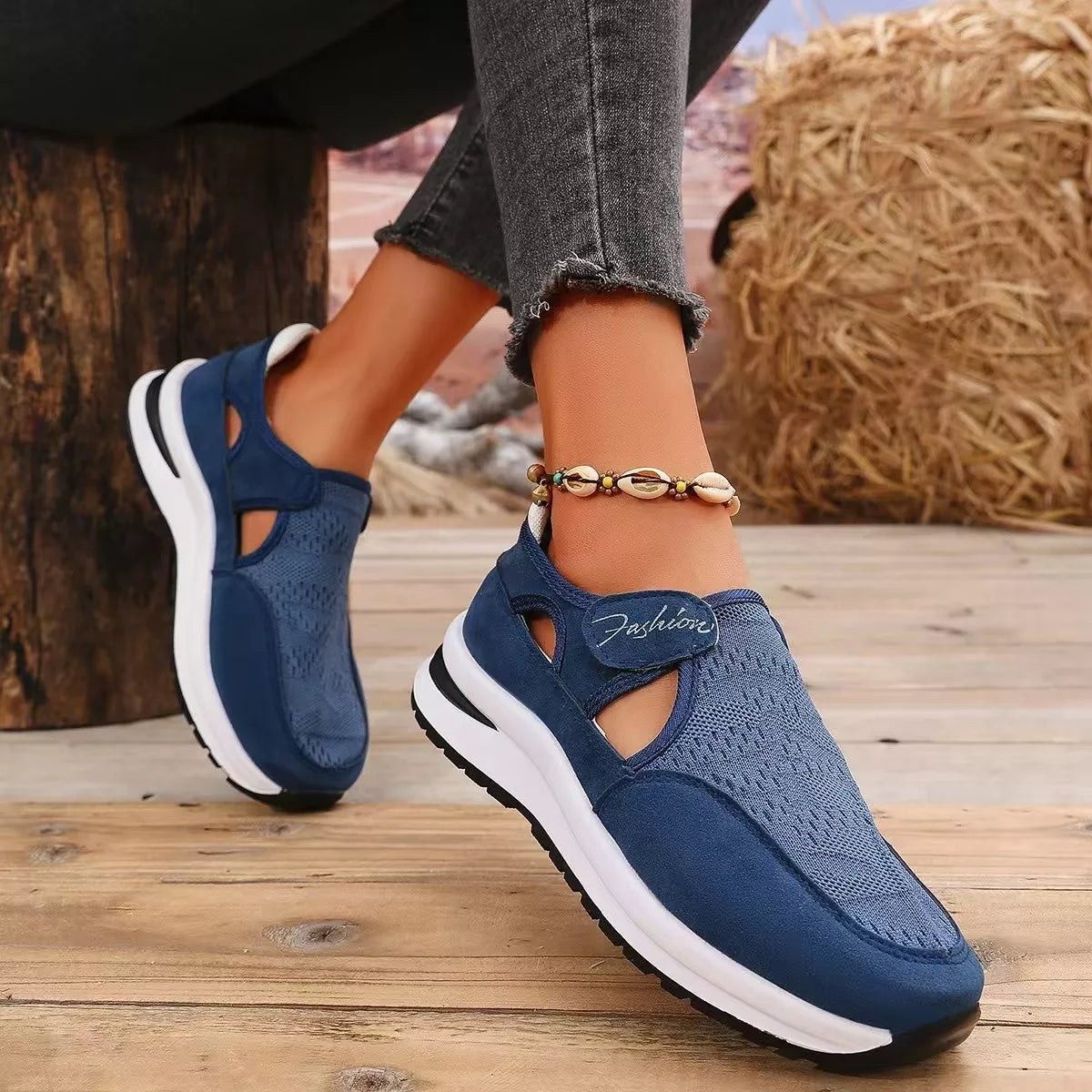 Breathable Cutout Slip-Ons