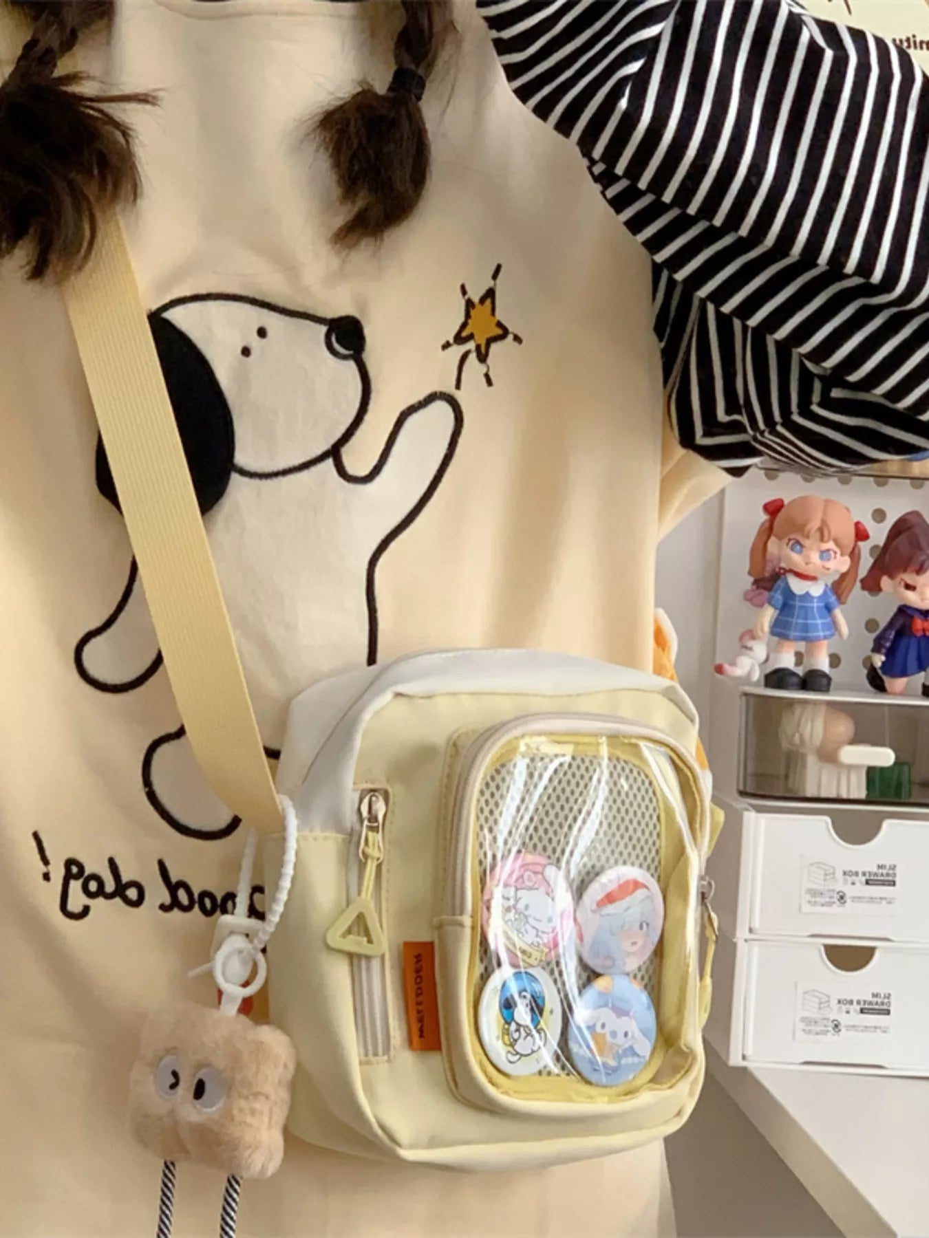 Badge Display Crossbody Bag