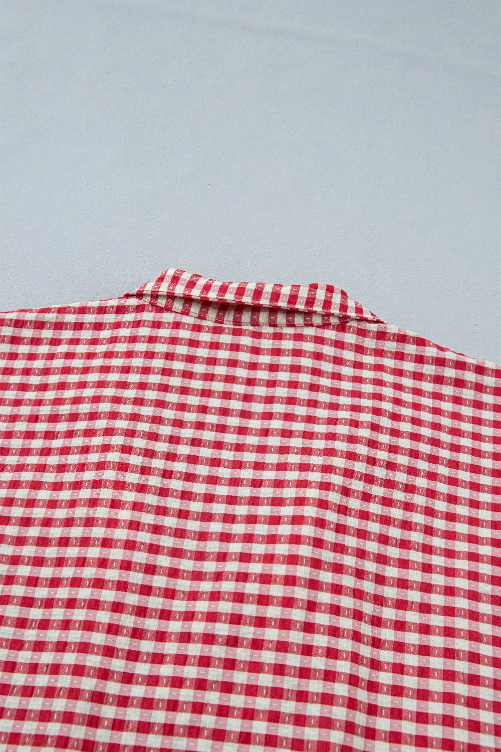 Gingham Half Sleeve Blouse