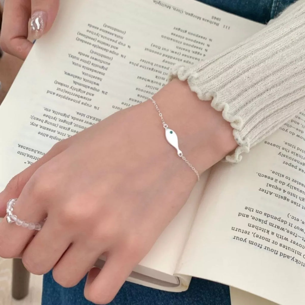 925 Sterling Silver Fish Bracelet