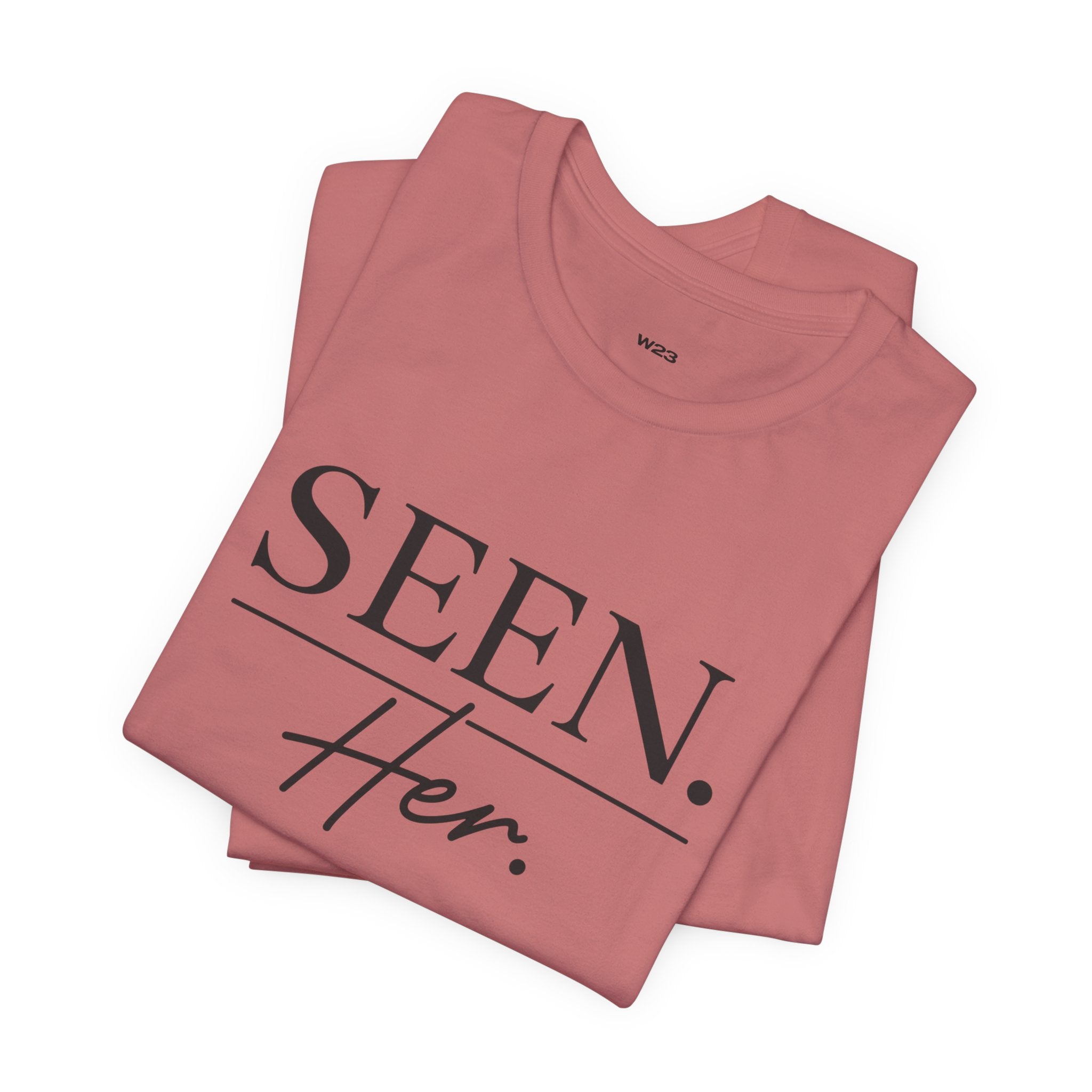 SEEN. Her. Short Sleeve Tee — Black Design