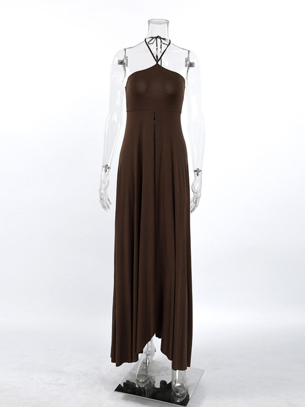 Halter Neck Split Longline Cami