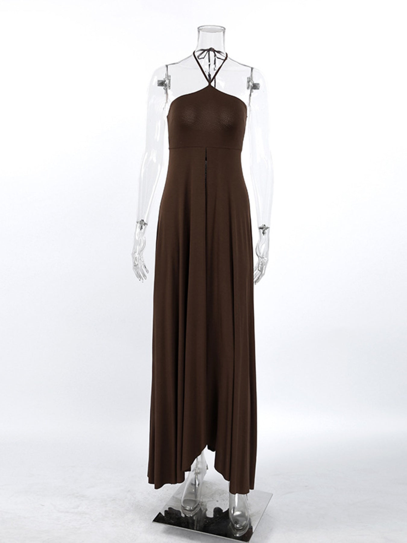 Halter Neck Split Longline Cami