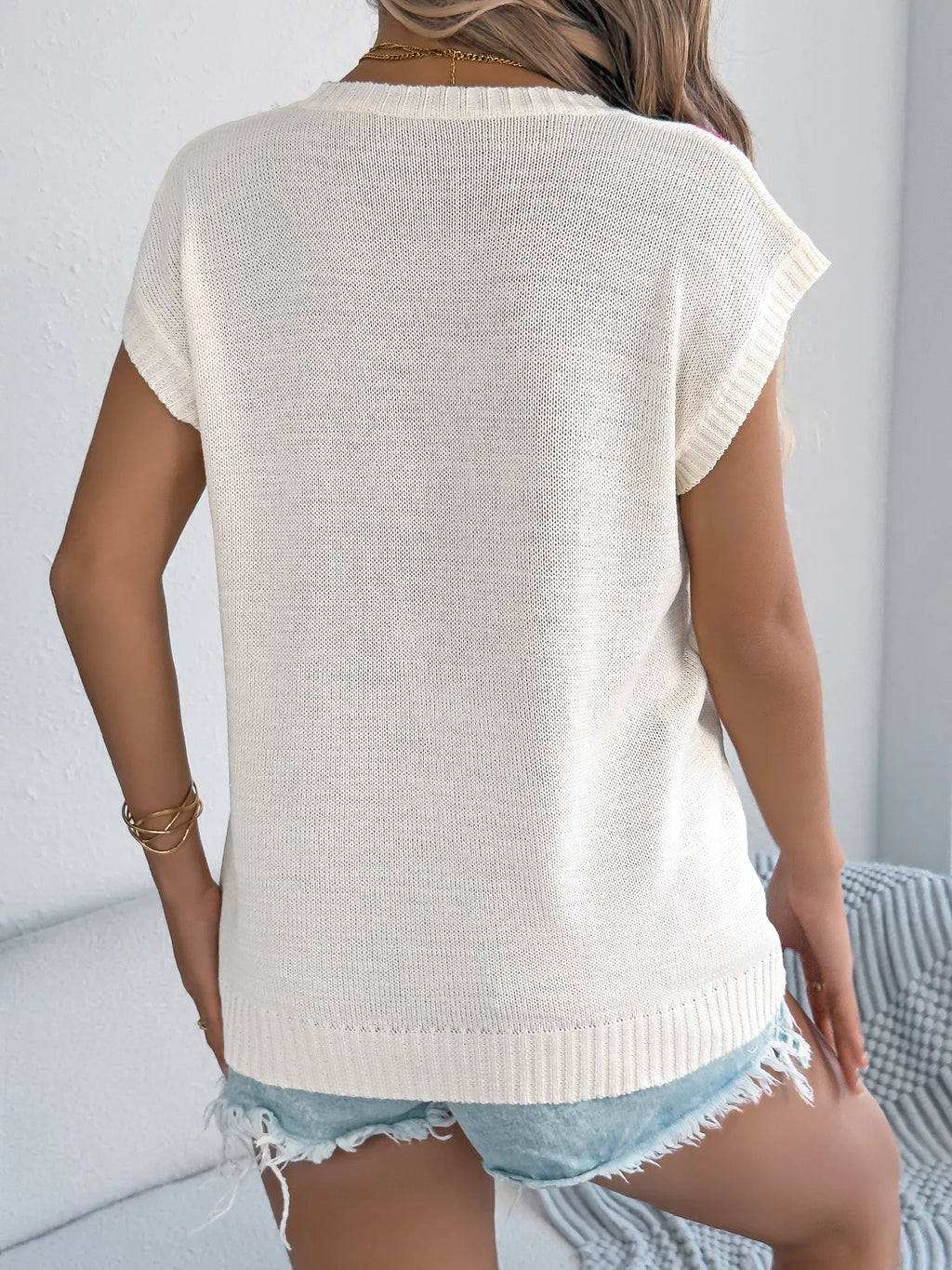 Flower Round Neck Sweater