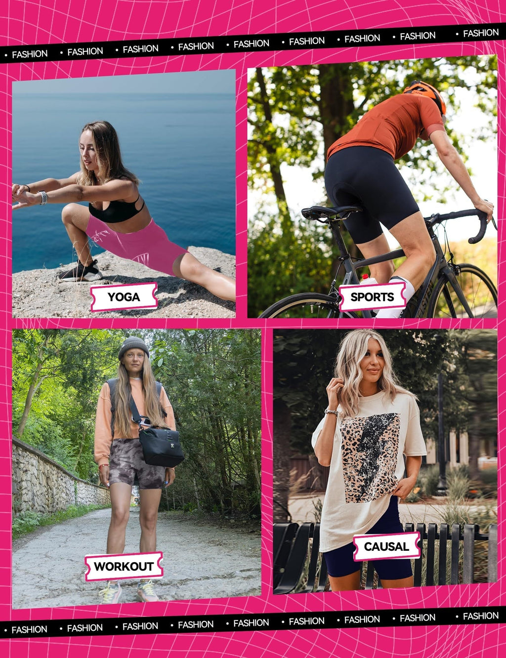 3-Pack High-Waisted Biker Yoga Shorts