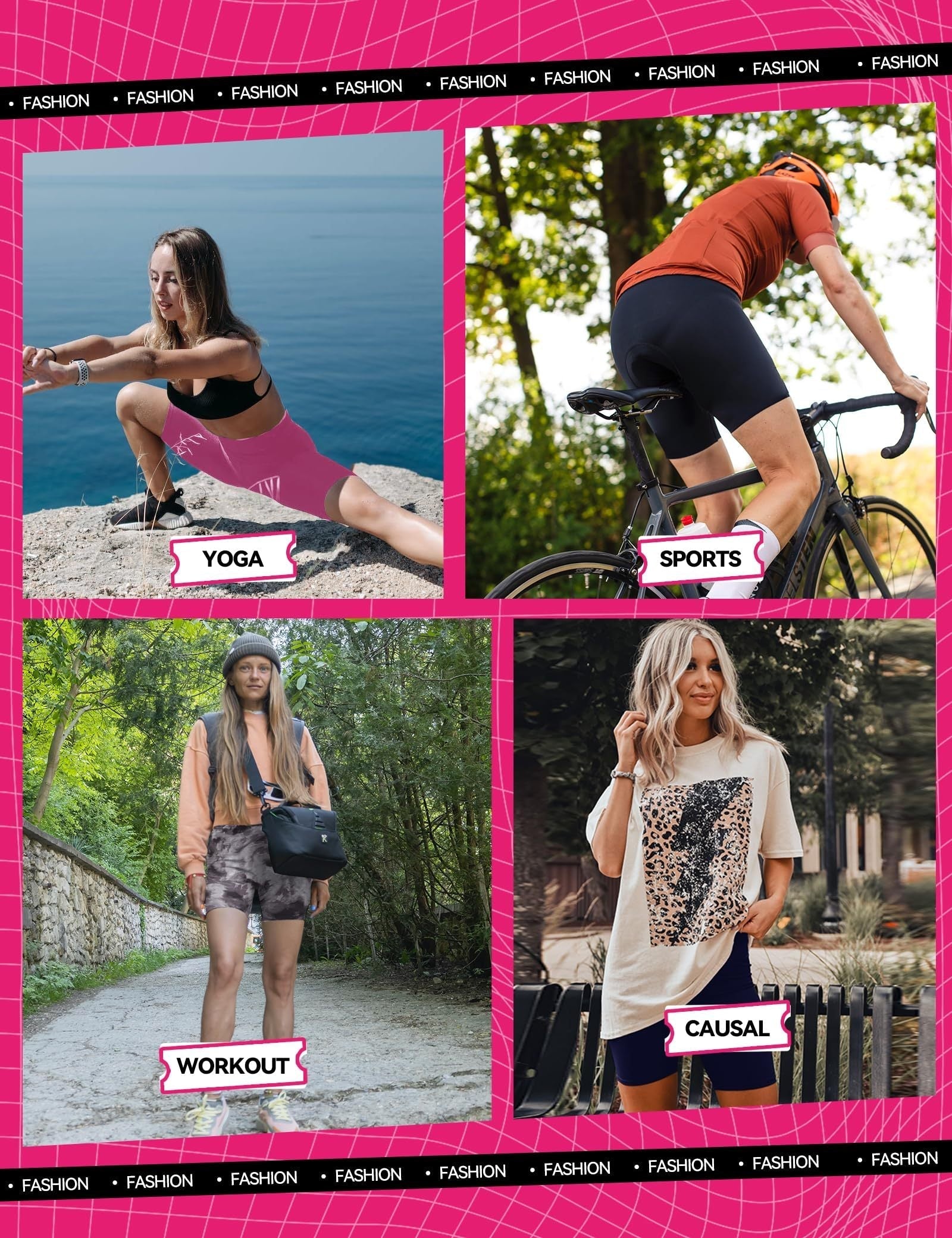 3-Pack High-Waisted Biker Yoga Shorts