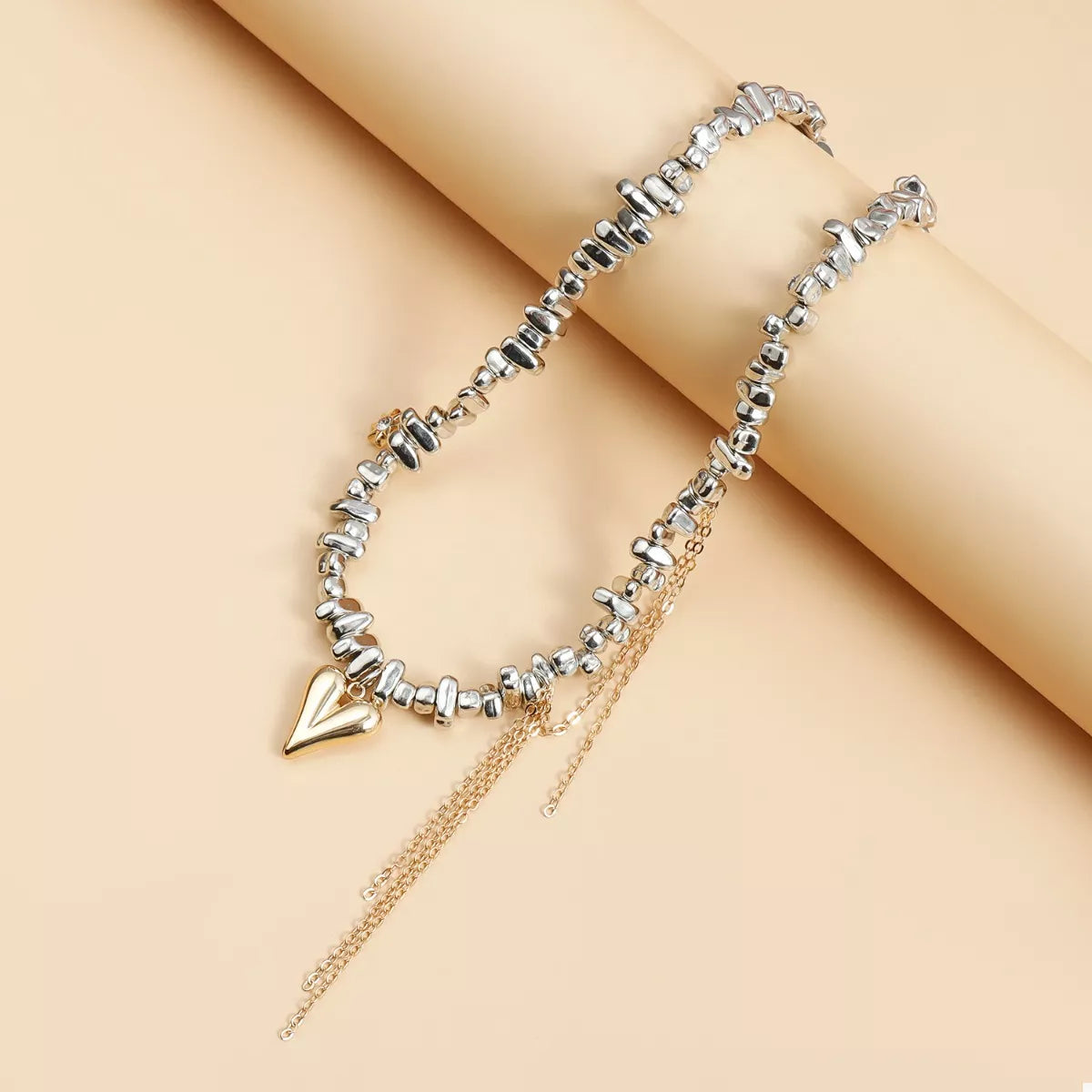 Silver-Plated Heart Necklace
