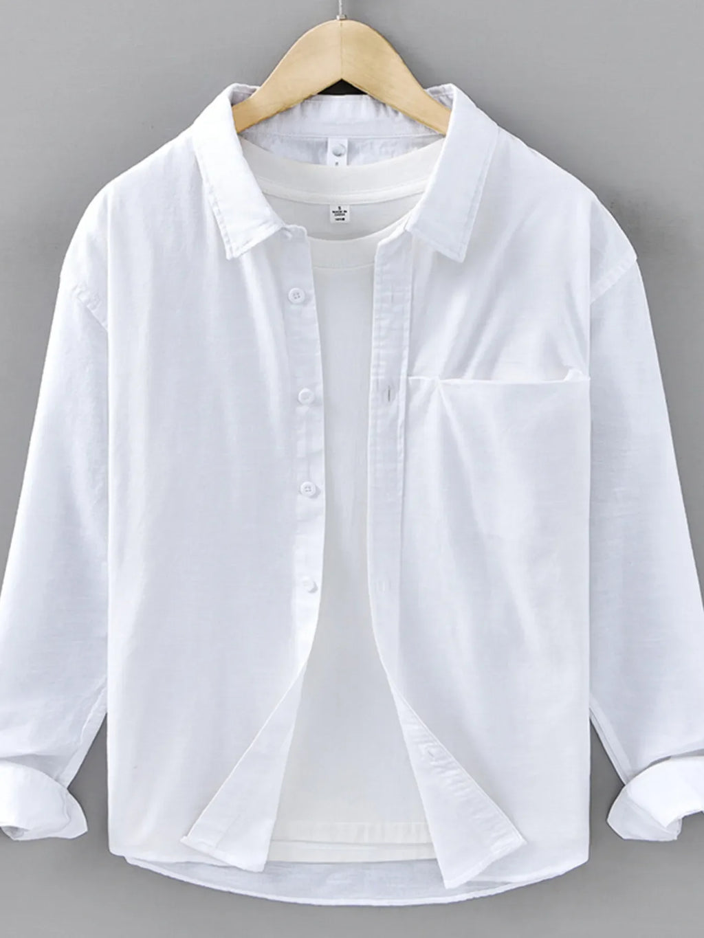 Men's Plus Size Button Up Long Sleeve Shirt