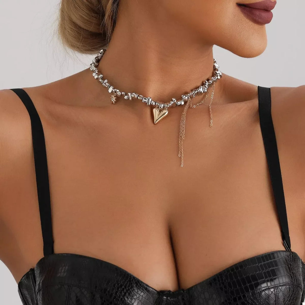 Silver-Plated Heart Necklace