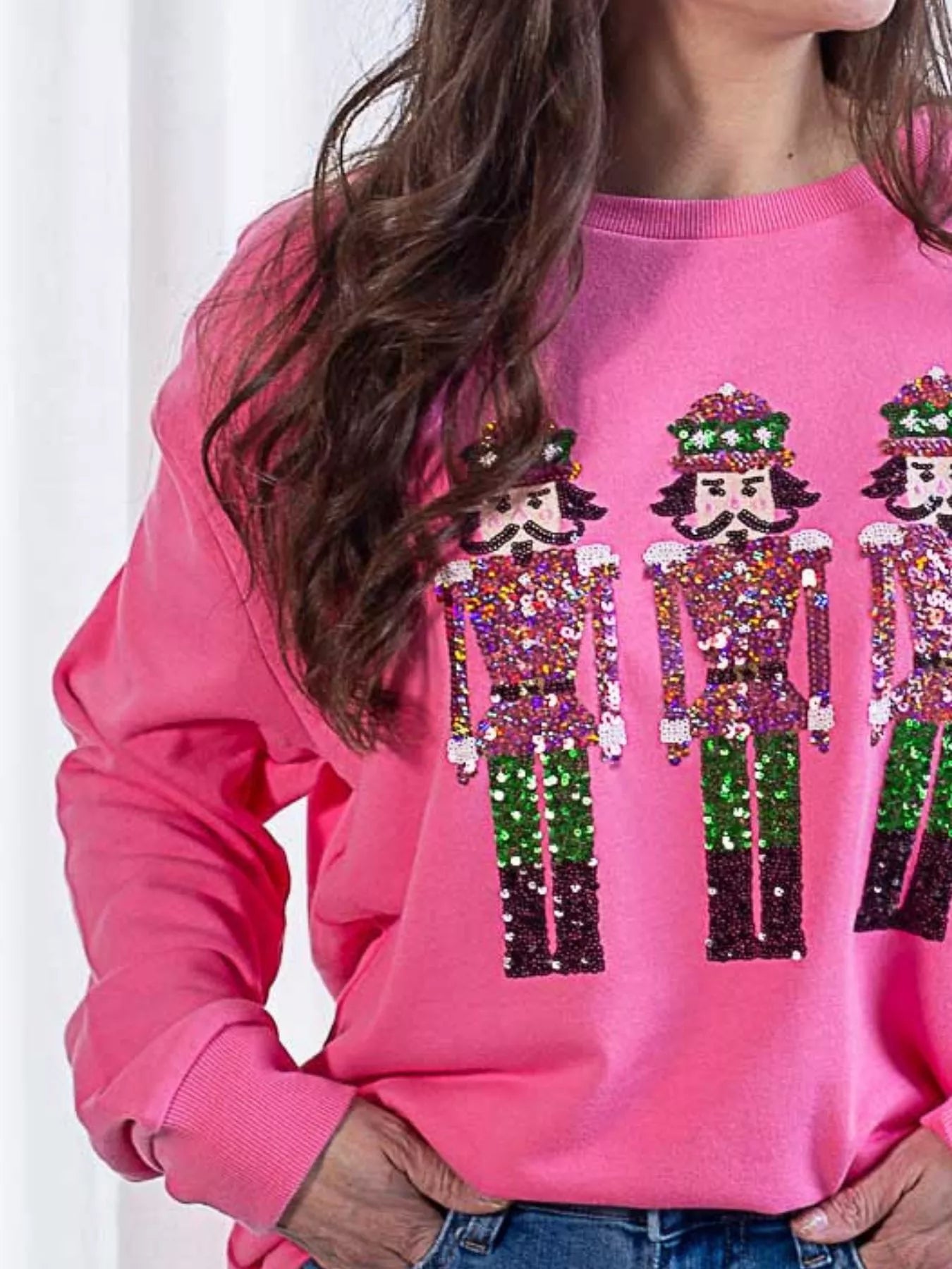 Sparkly Sequin Crewneck Sweatshirt