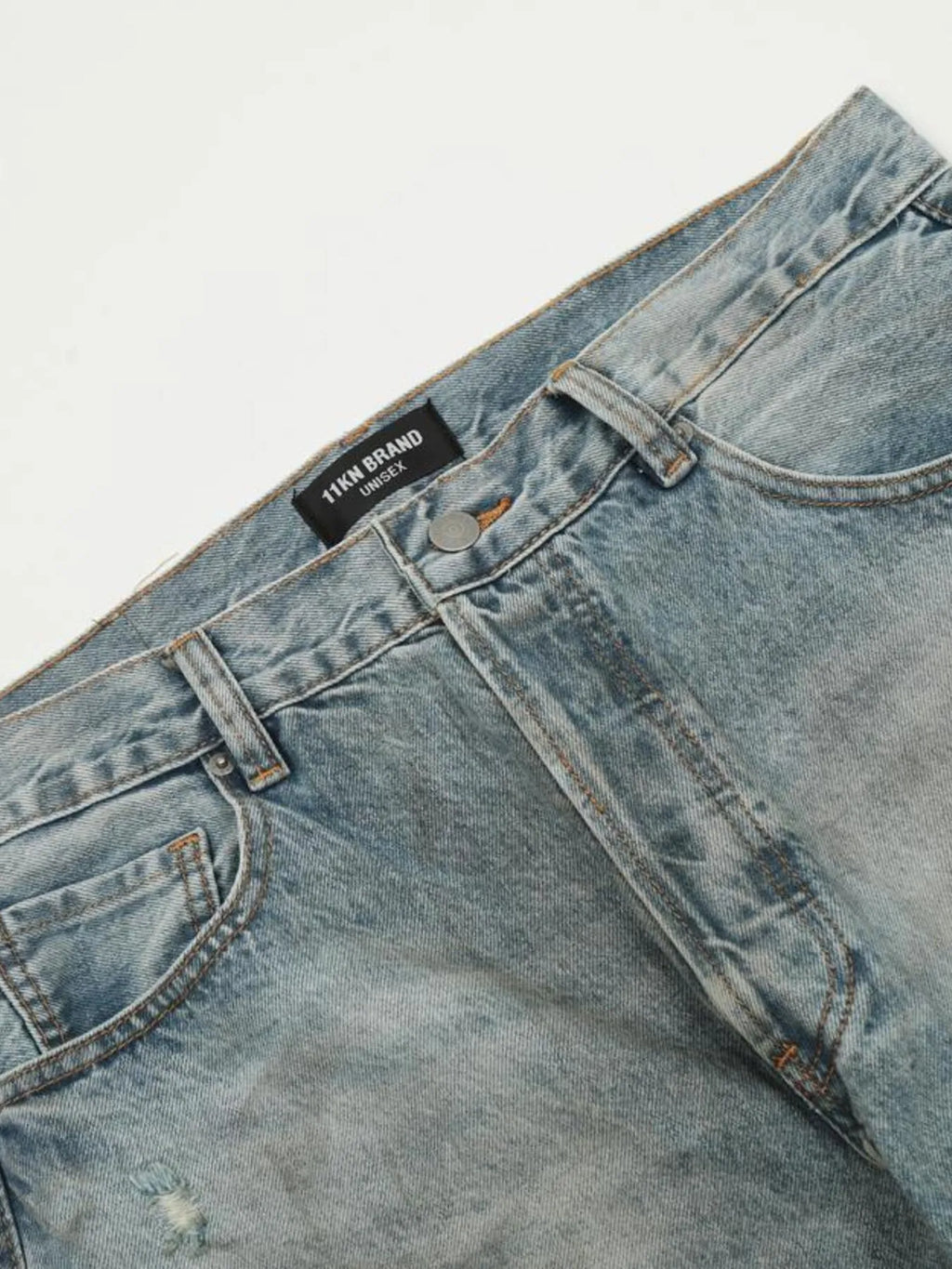 Men's Distressed Wide Leg Jeans