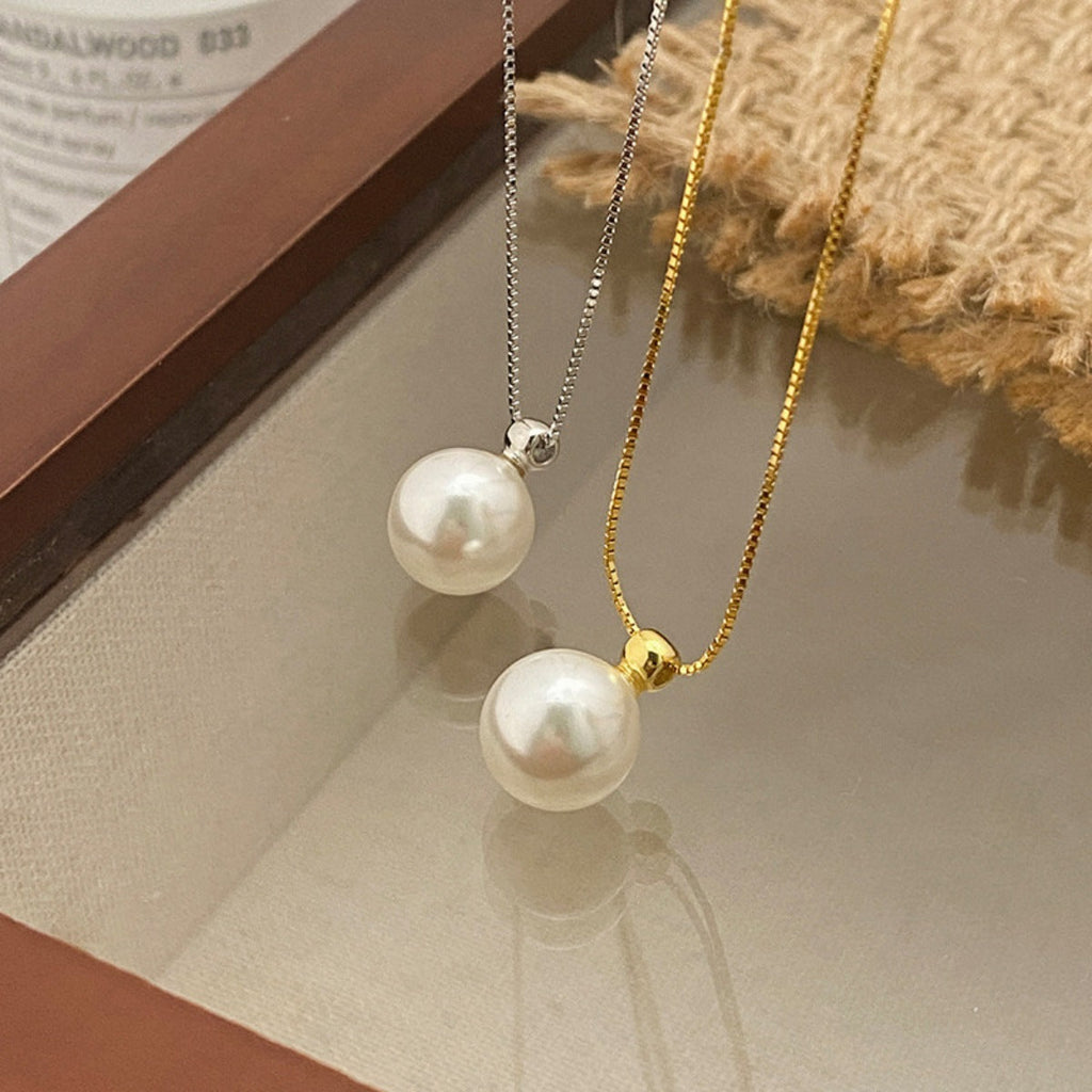 925 Sterling Silver Pearl Pendant Necklace