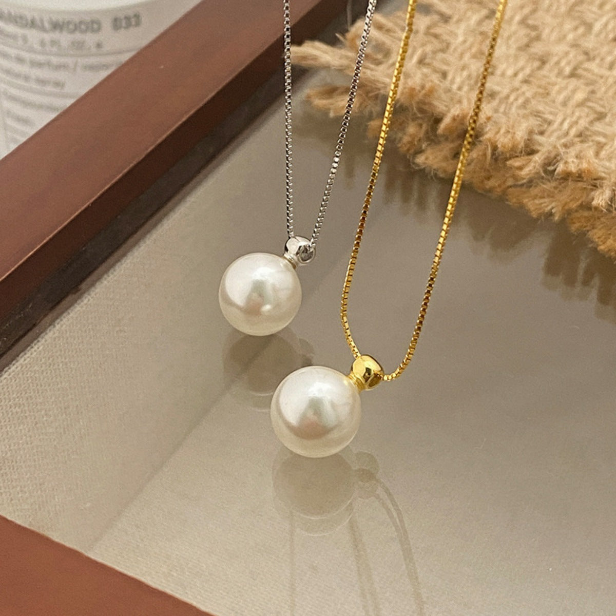 925 Sterling Silver Pearl Pendant Necklace