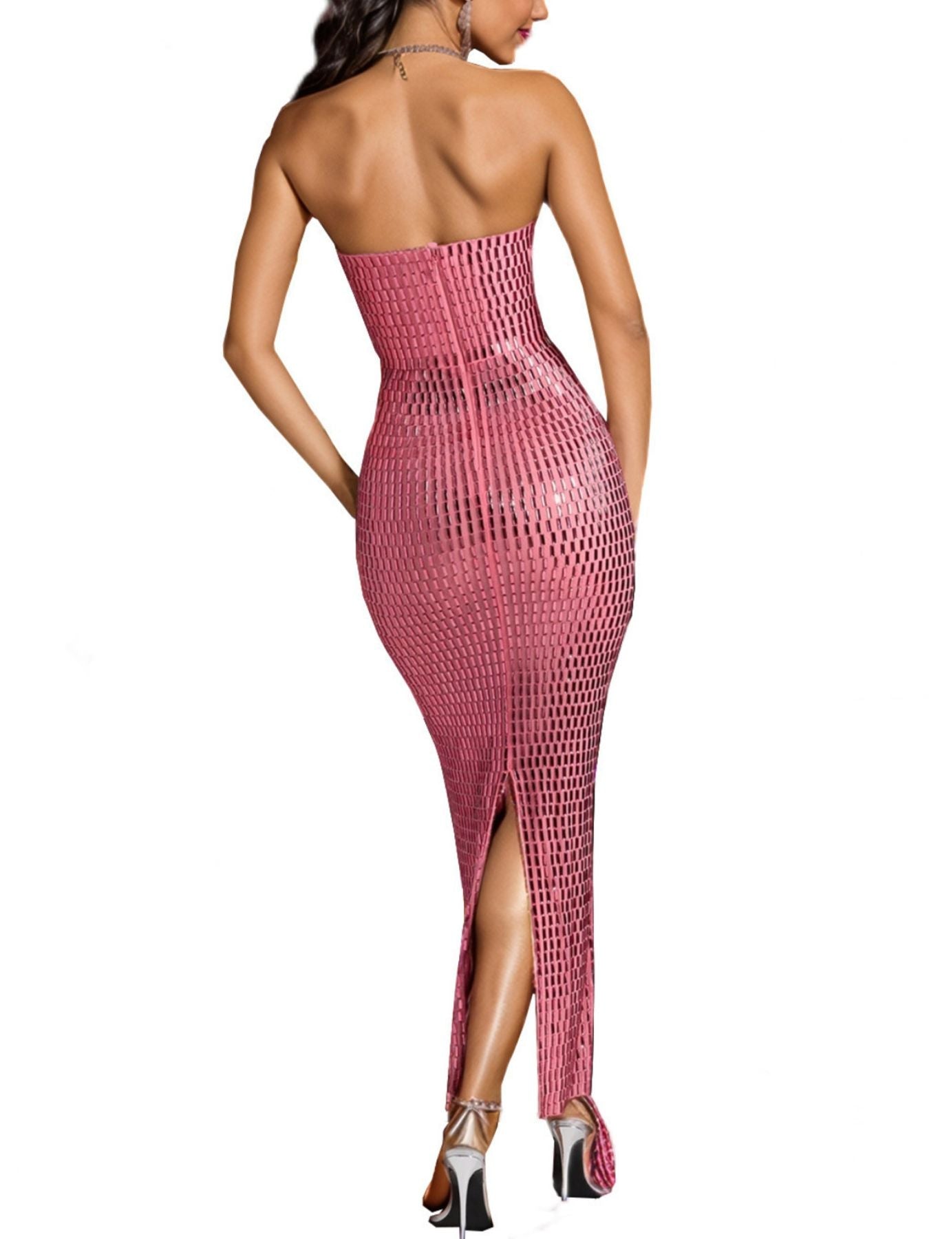 Rhinestone Tube Maxi Dress