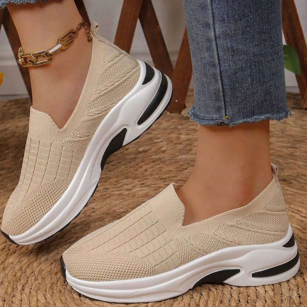 Round Toe Mesh Slip-Ons