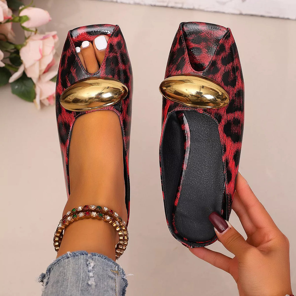 Leopard Open Toe Sandals