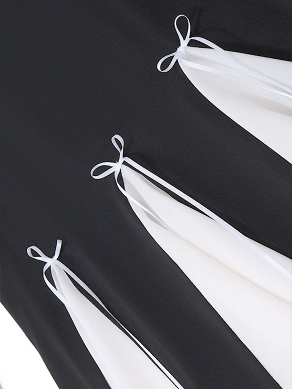 Two Tone Bowknot Decor Mini Dress
