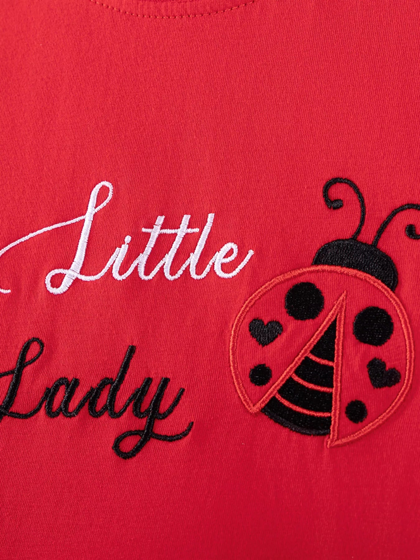 Children's Ladybug Print Ruffle Sleeve Dress
