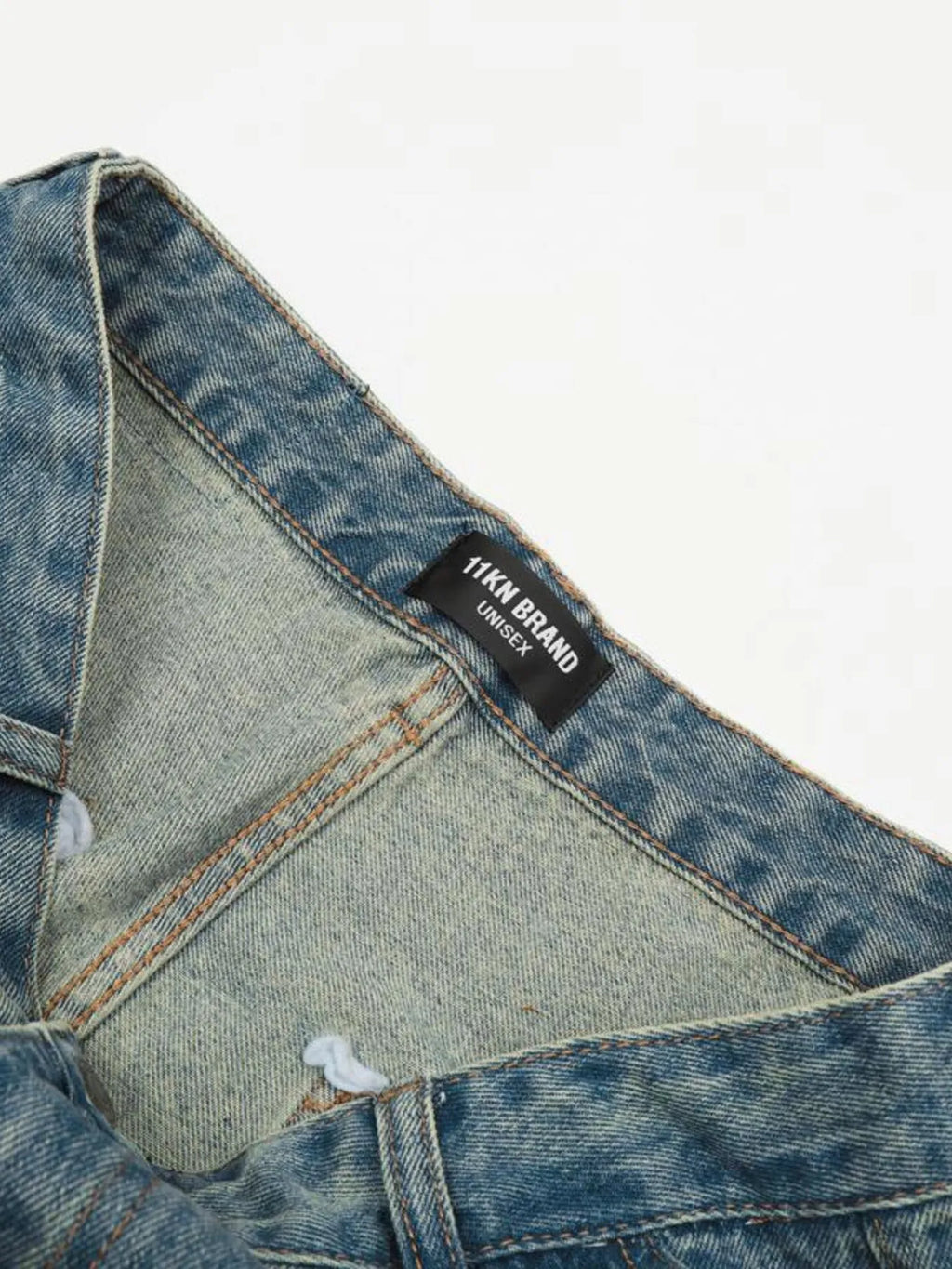 Men's Washed Multi-Pocket Cargo Jeans