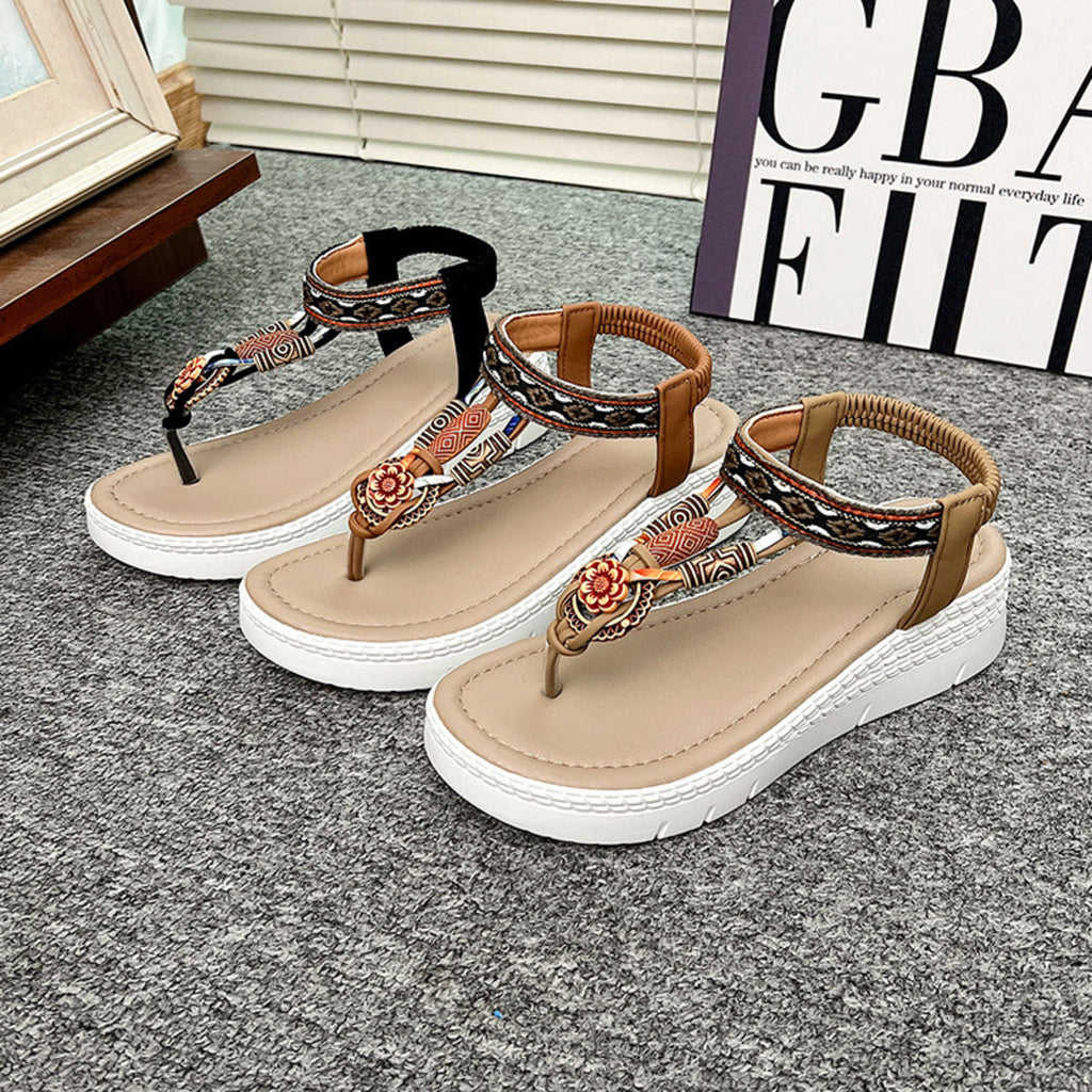 Toe Post Wedge Sandals