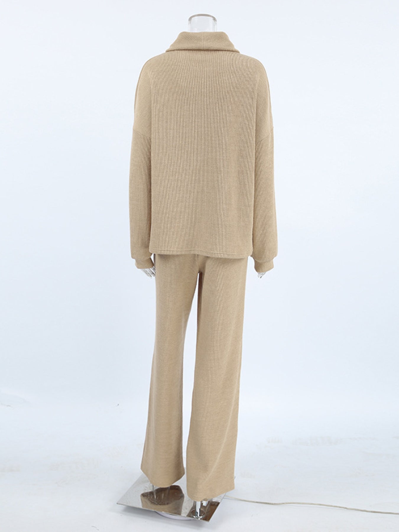 Turtleneck Long Sleeve Top and Pants Set