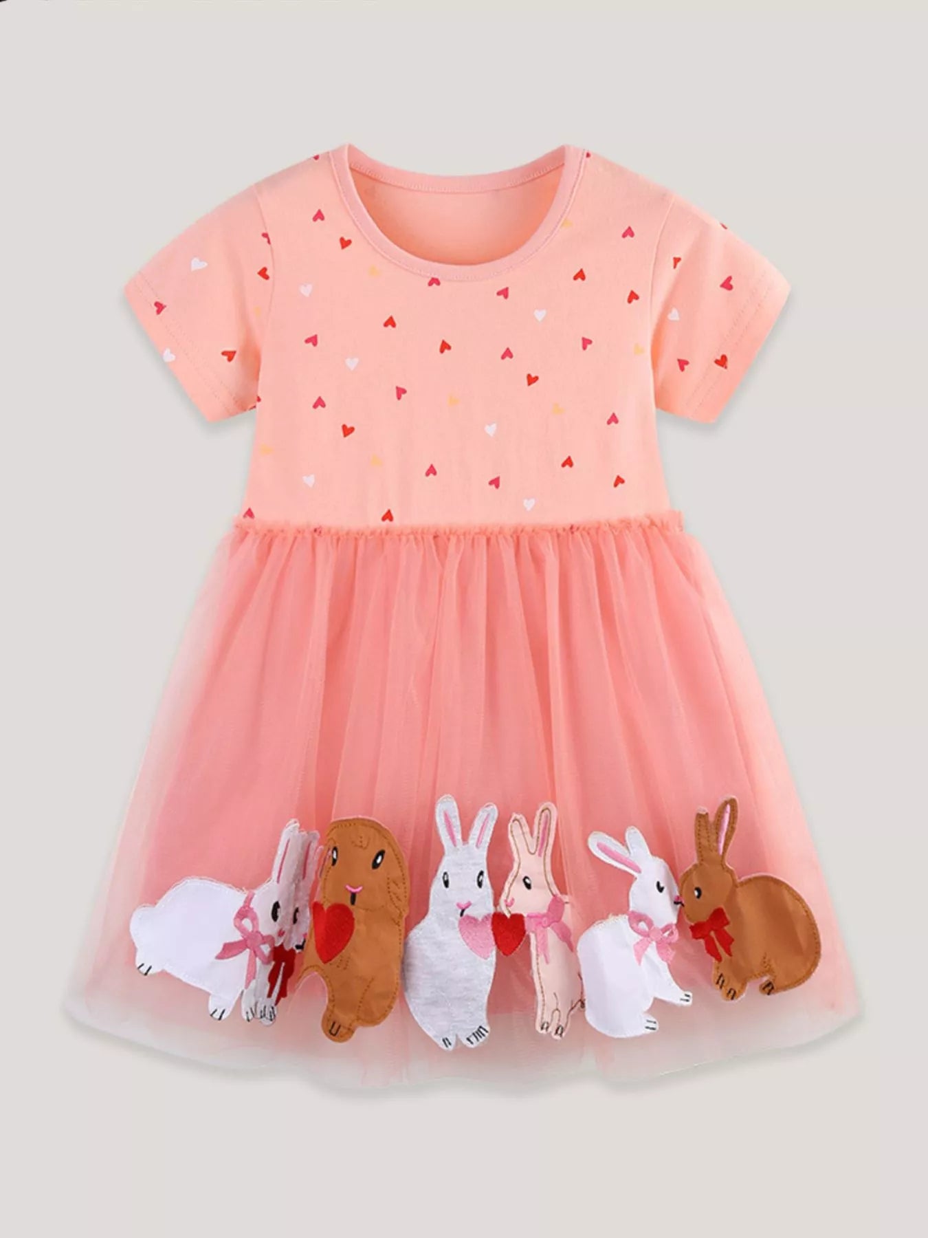 Children's Bunny Applique Tulle Dress