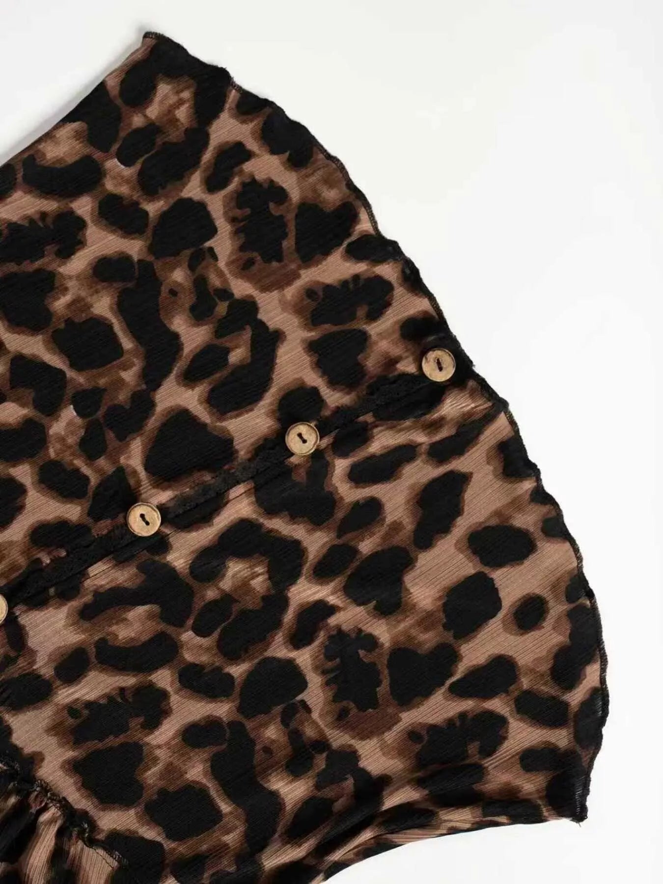 Leopard Button-Up T-Shirt