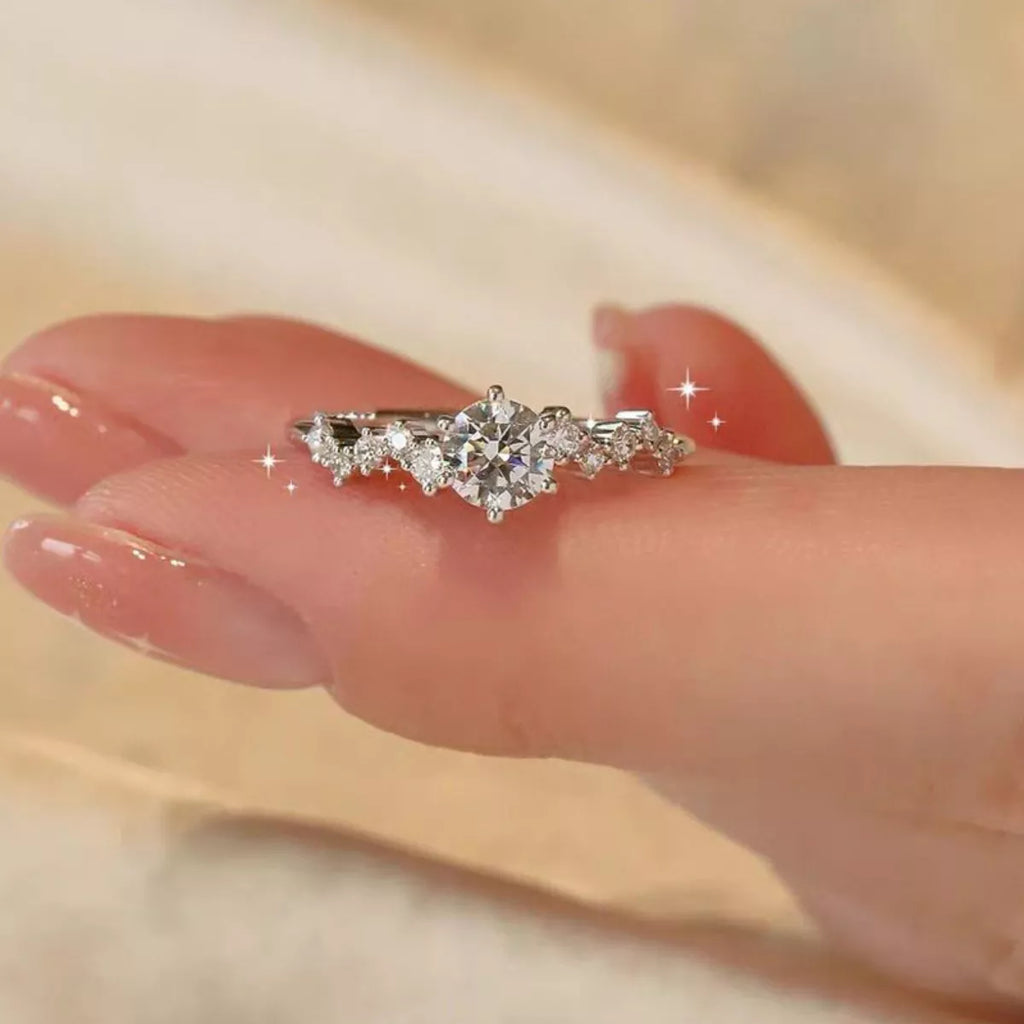 1 Carat Moissanite 925 Sterling Silver Ring