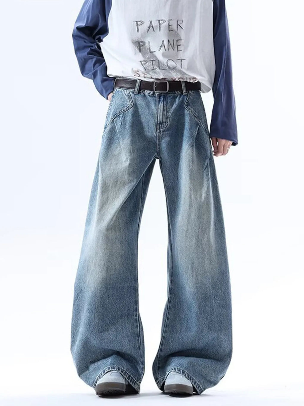 Men's Full Size Wide Leg Jeans Plus Size