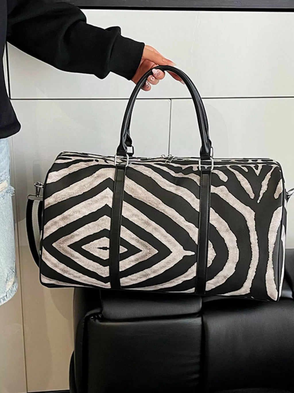 Zebra Print Duffle Bag