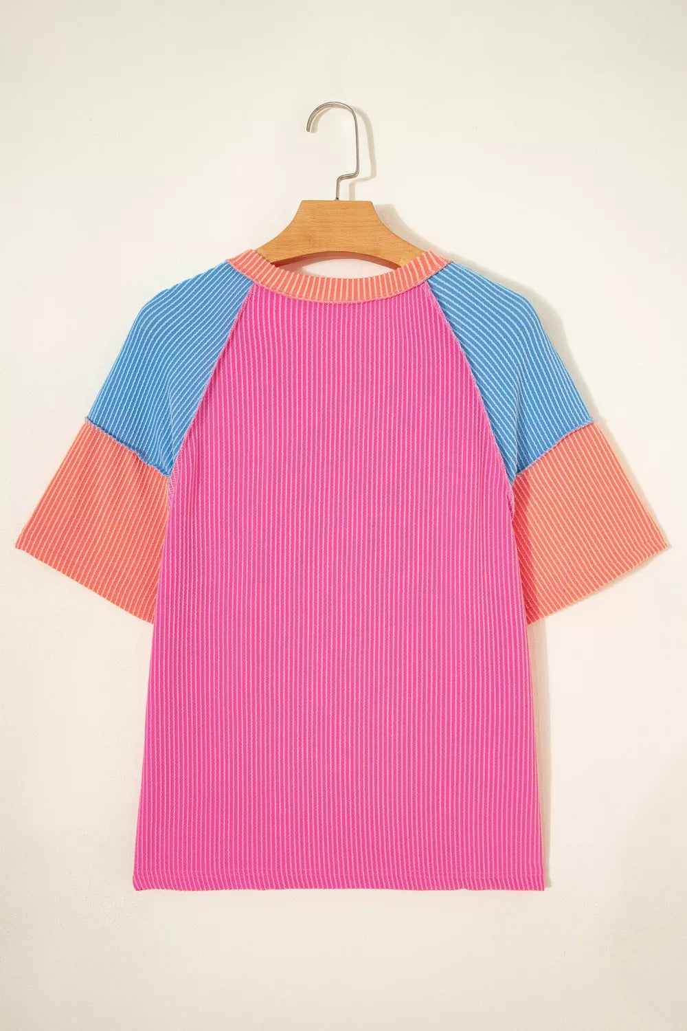 Color Block Twisted Ribbed Tee