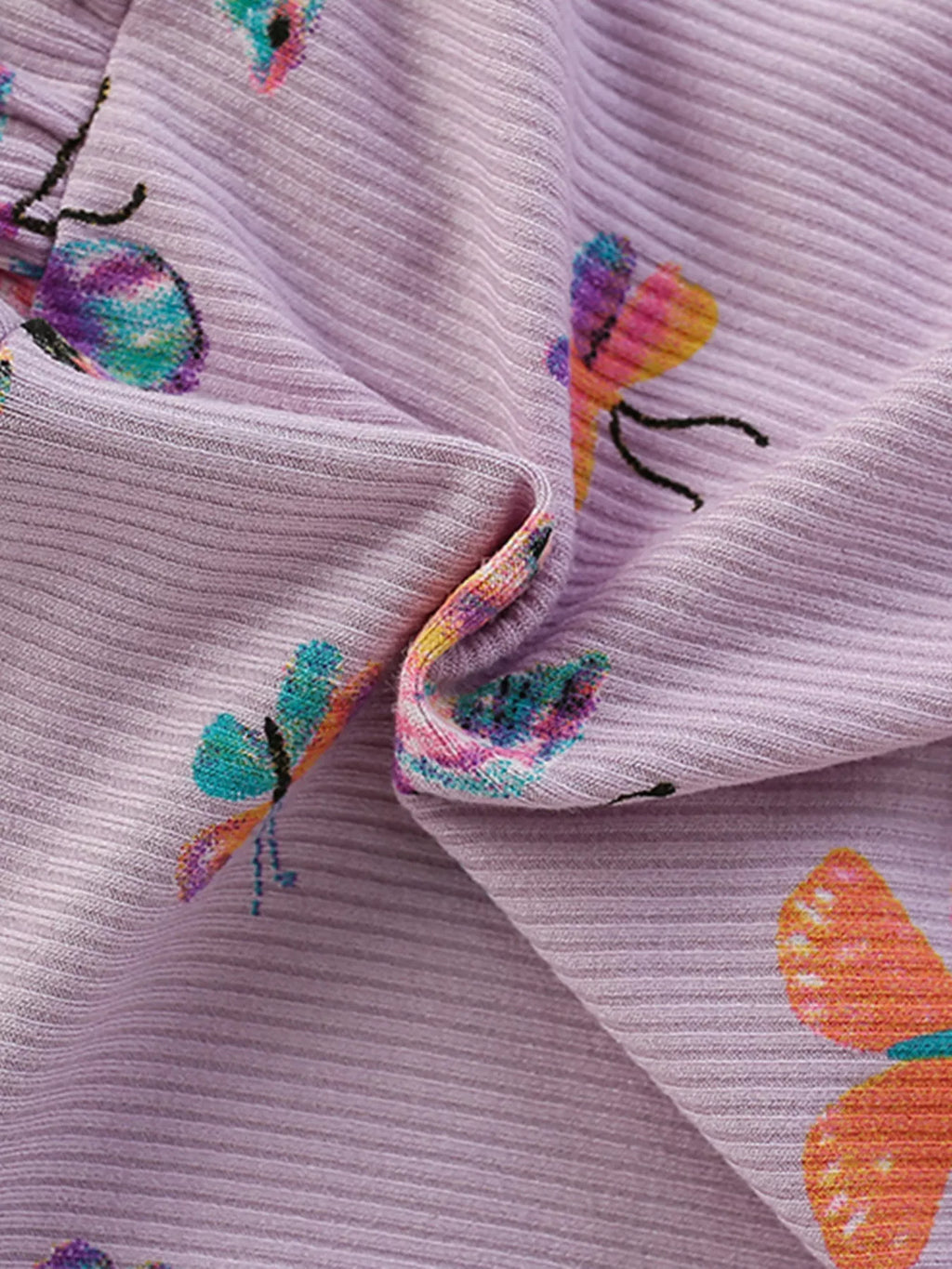 Children's Butterfly Print Casual Short Sleeve Dress