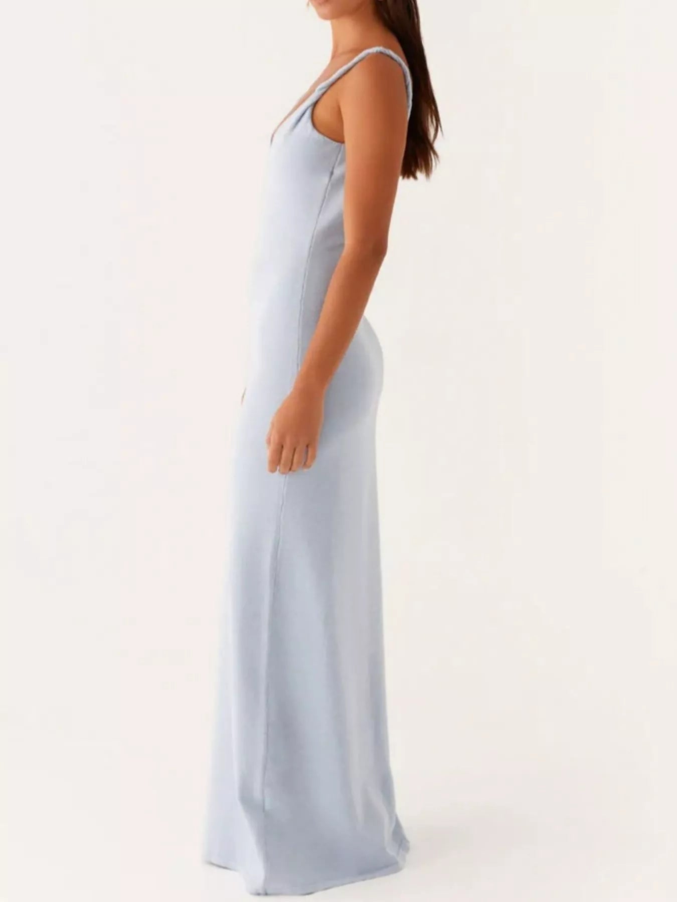 V-Neck Bodycon Maxi Dress