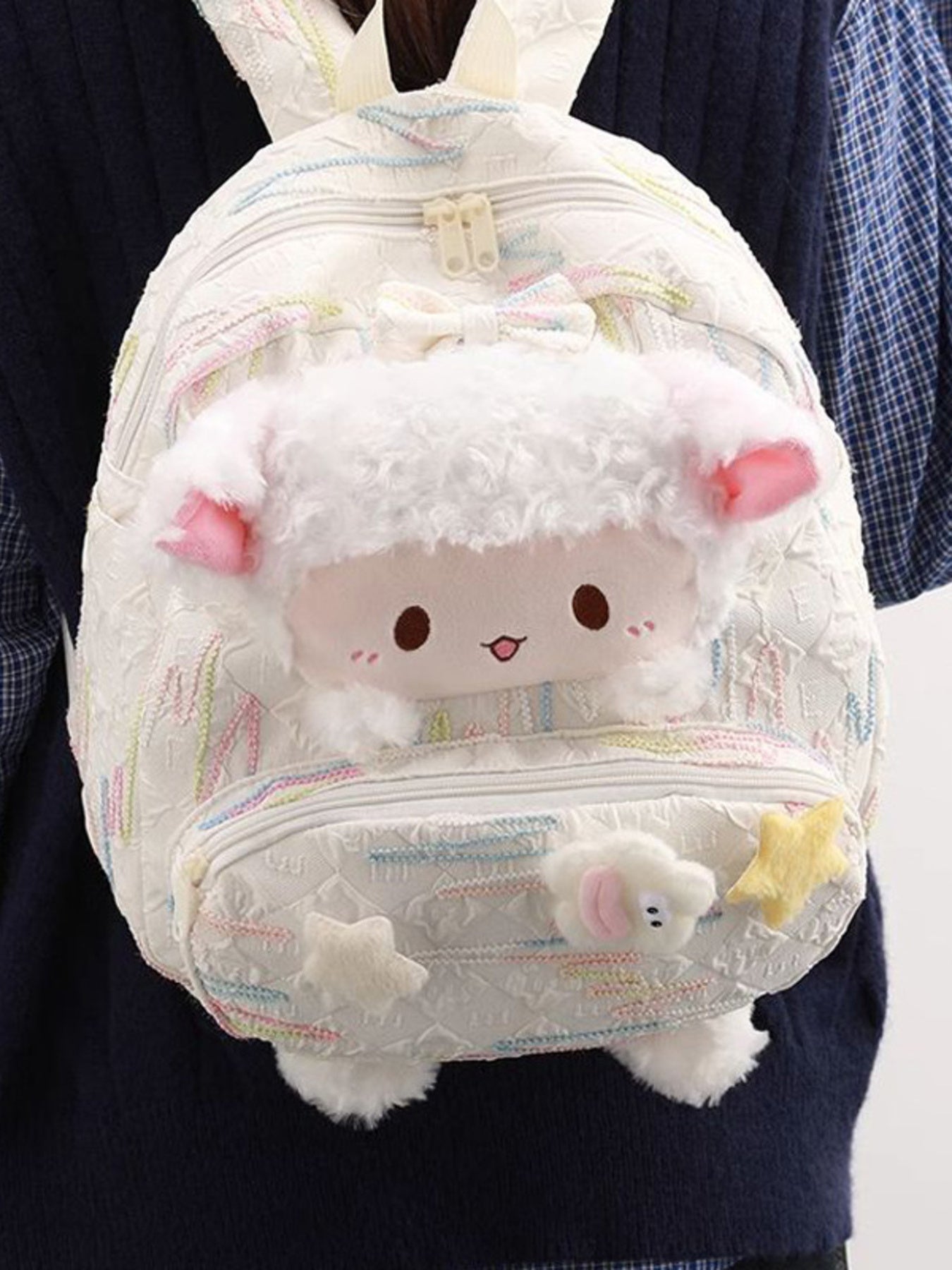 Plush Sheep Backpack Bag