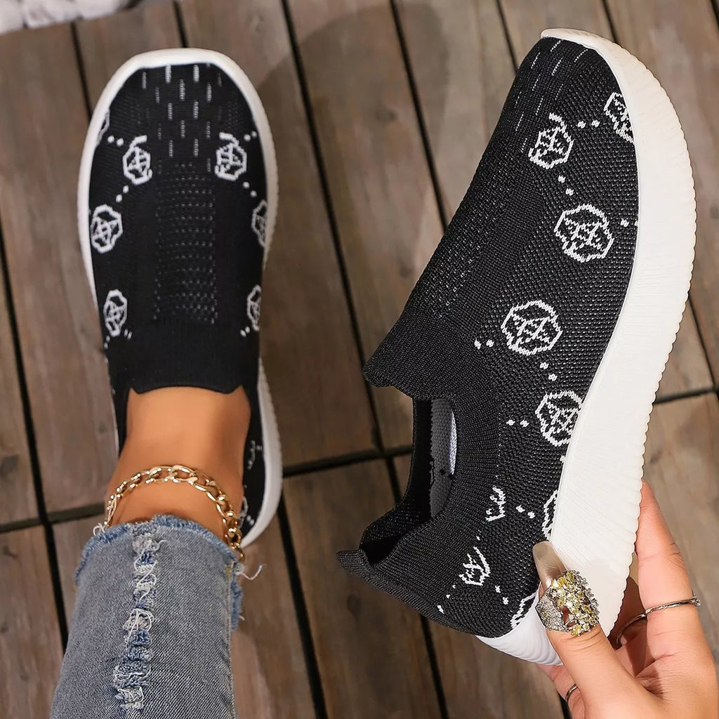 Mesh Round Toe Slip-Ons