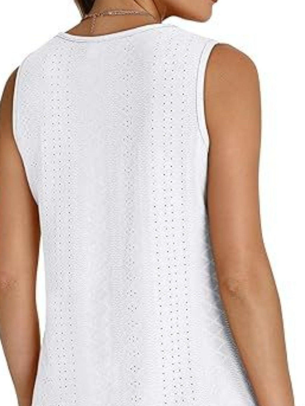 Eyelet V-Neck Tank