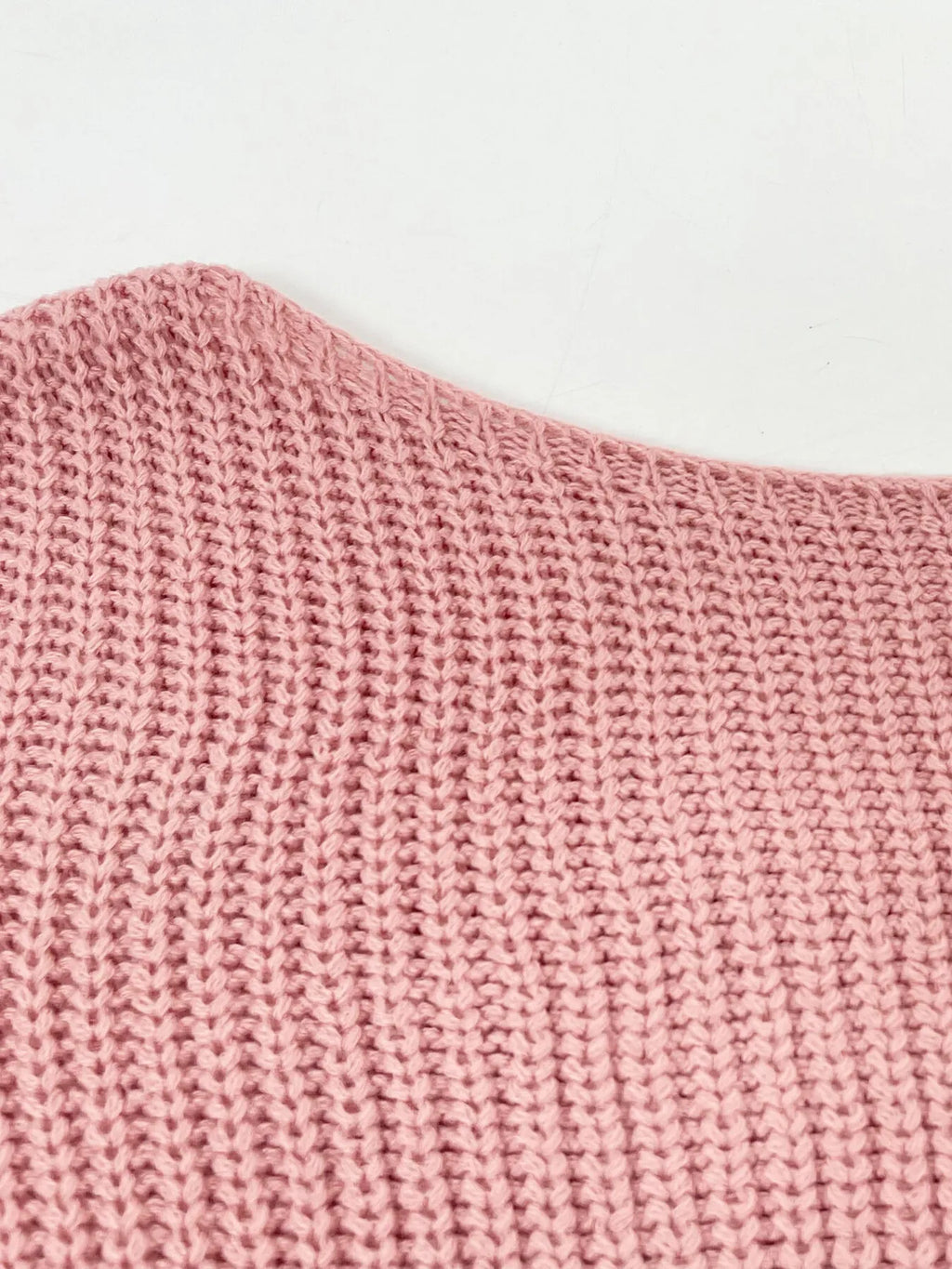 One-Shoulder Ribbed Knit Top with Relaxed Fit