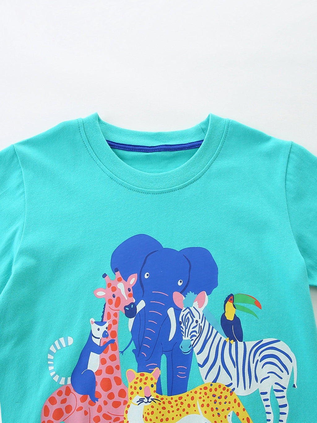 Children's Animal Print Short Sleeve Tee and Shorts Set
