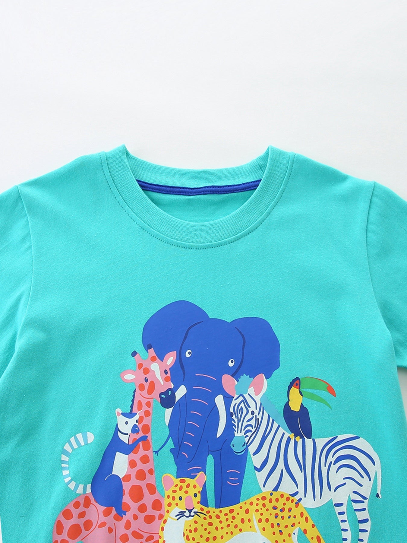 Children's Animal Print Short Sleeve Tee and Shorts Set