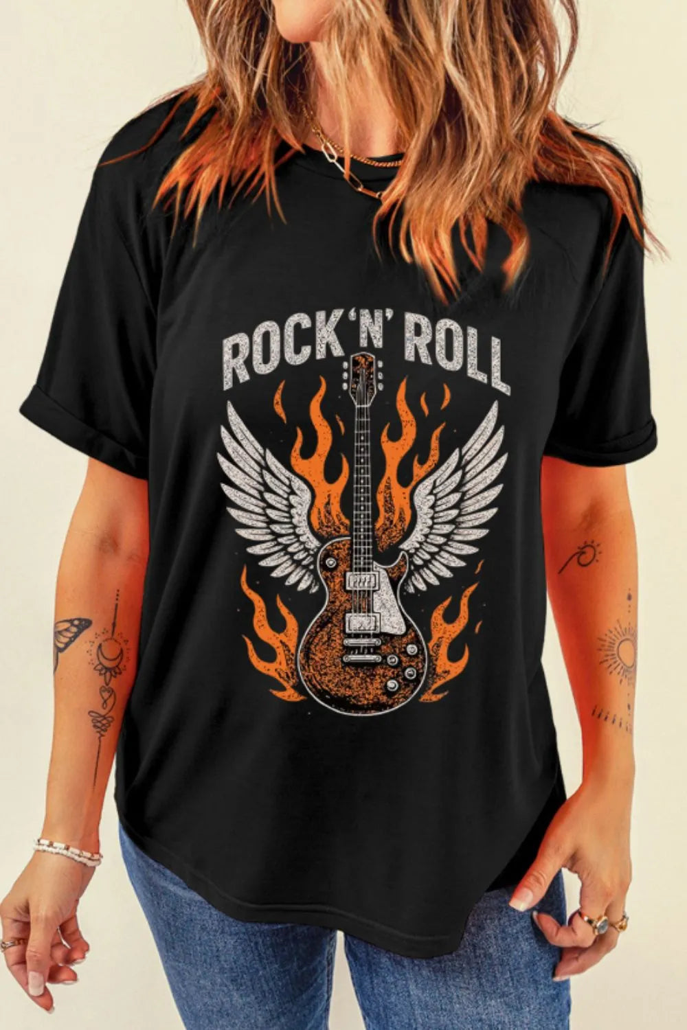 Graphic Round Neck Short Sleeve T-Shirt