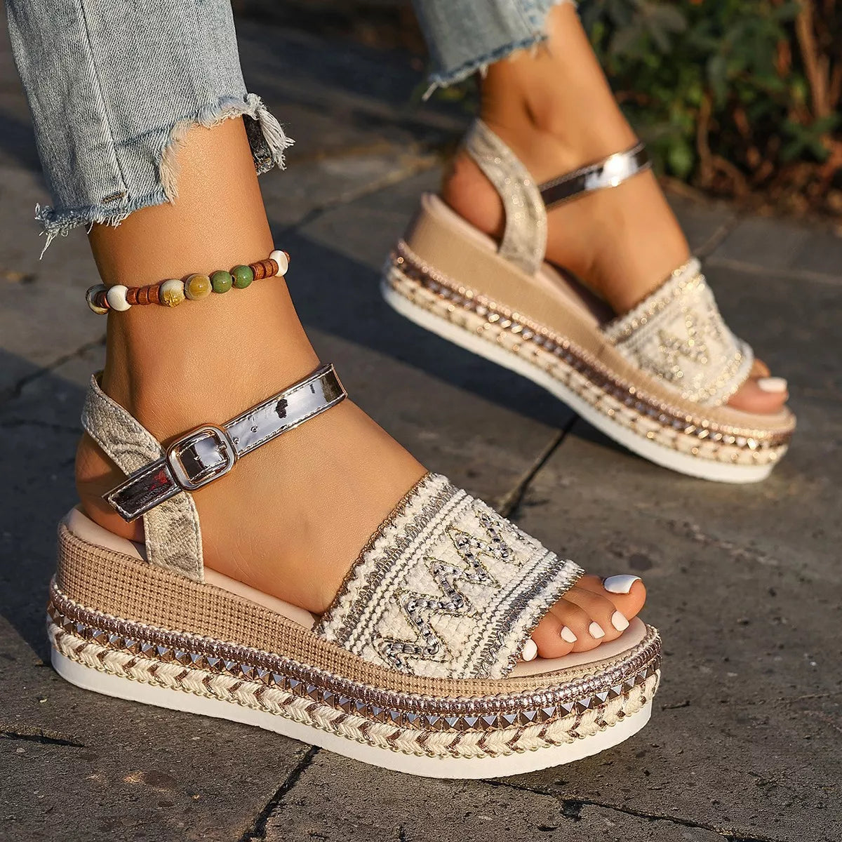 Open Toe Wedge Sandals