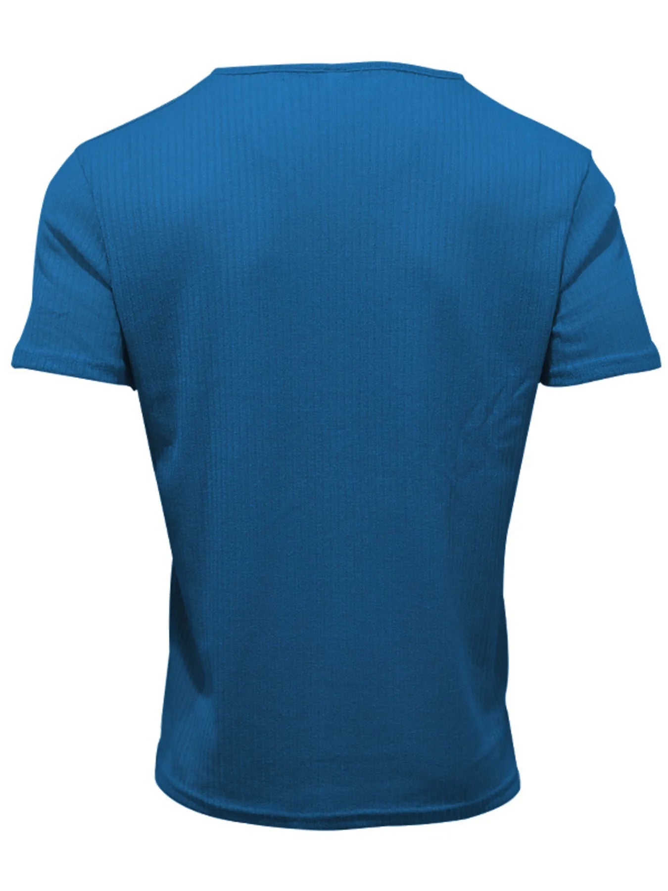 Men's Full Size Ribbed V-Neck T-Shirt Plus Size