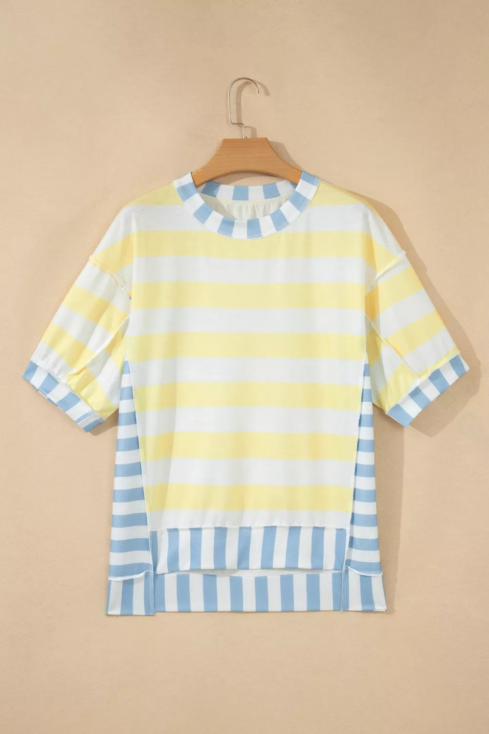 Striped Casual Half Sleeve Top
