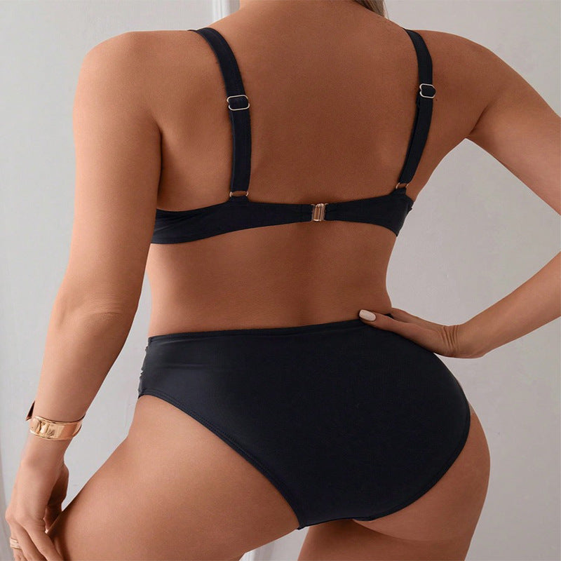 Solid Color Bikini Swimwear for Women