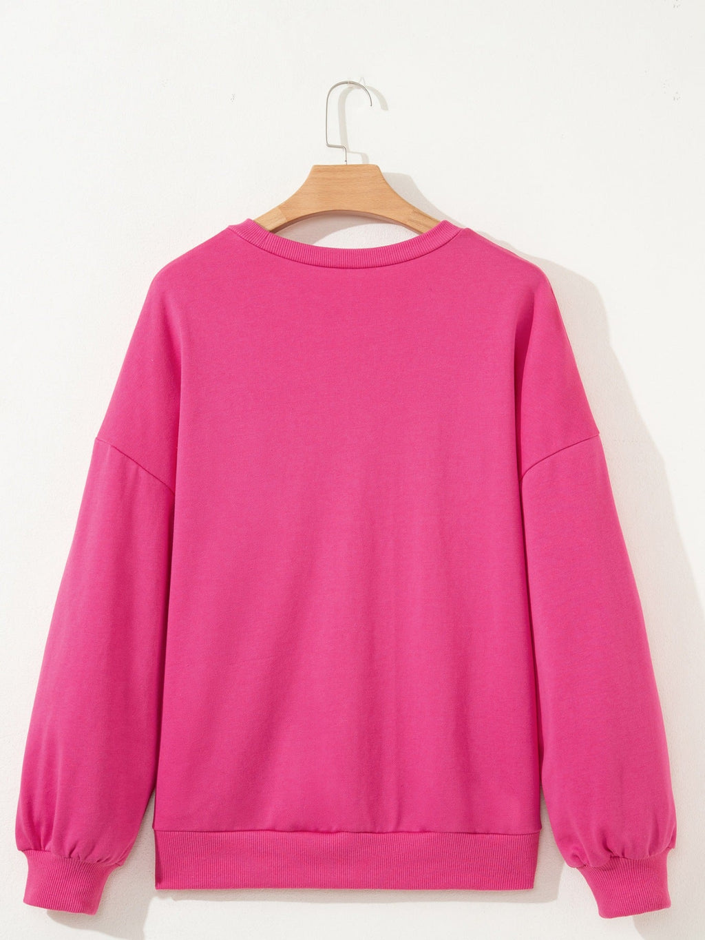 Lucky Clover Embroidered Loose Pullover Sweatshirt