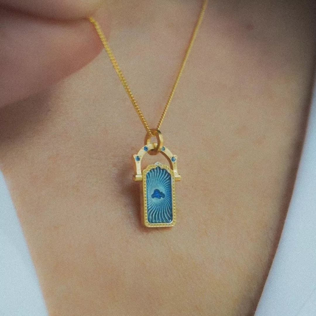 18K Gold-Plated Titanium Steel Pendant Necklace