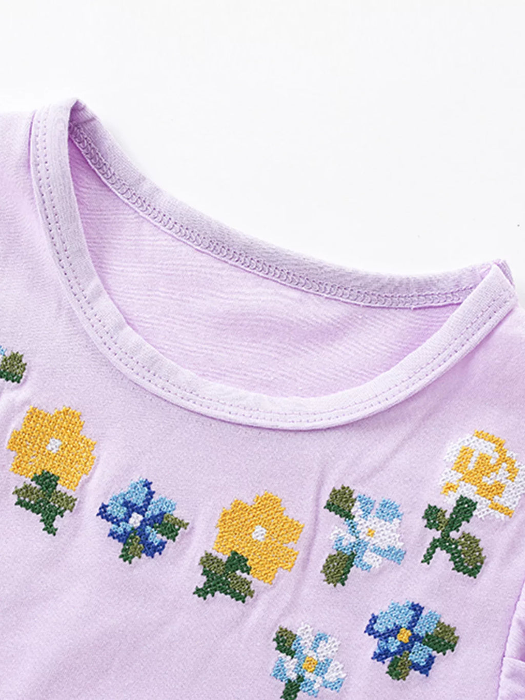 Children's Floral Embroidered Tulle Dress